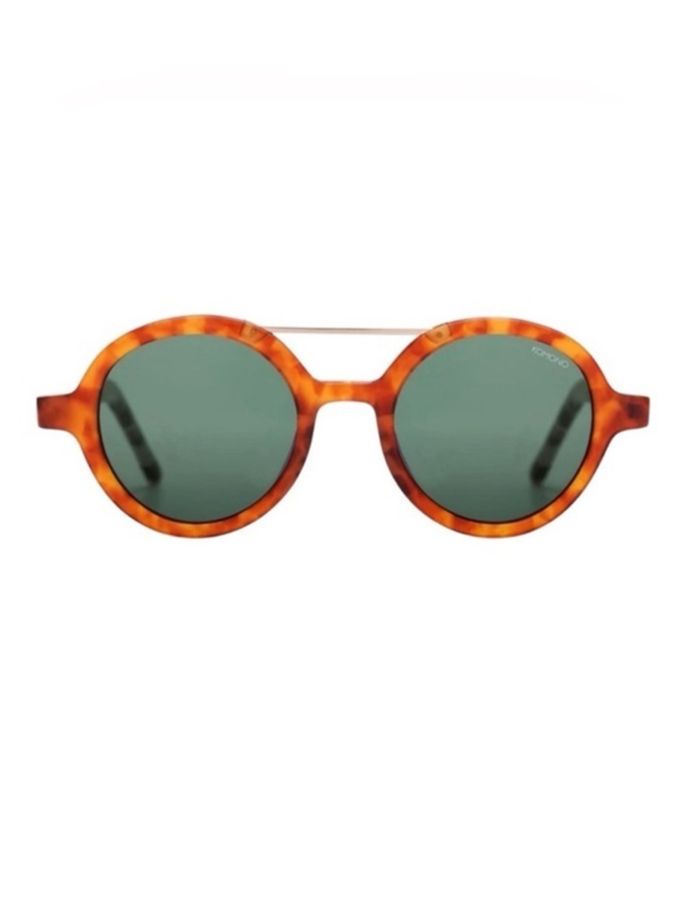 KOMONO sunglasses NEW Vivien Caramel Demi Tortoise Shell Round